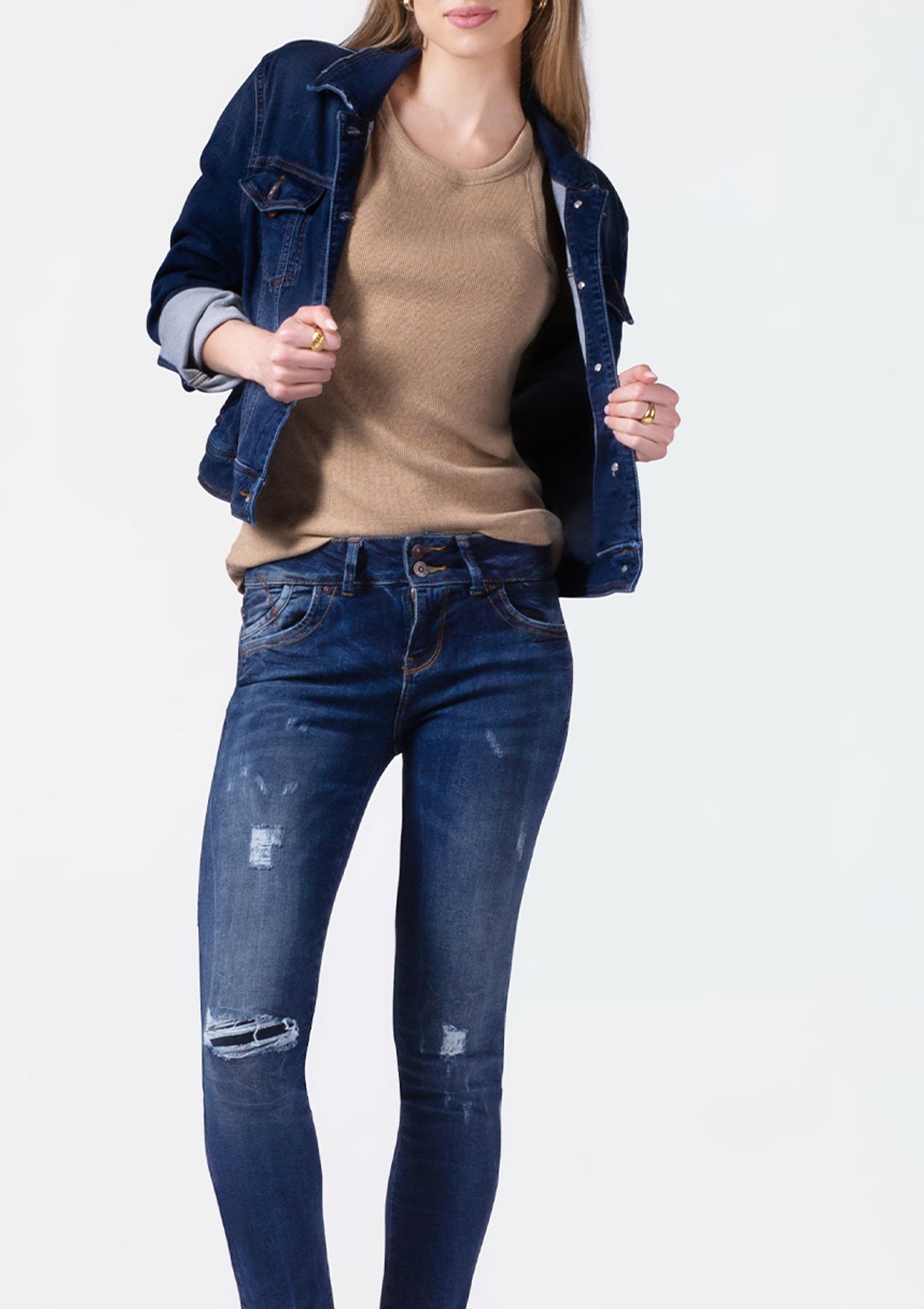 Molly M Estera Mid Rise Slim Jean