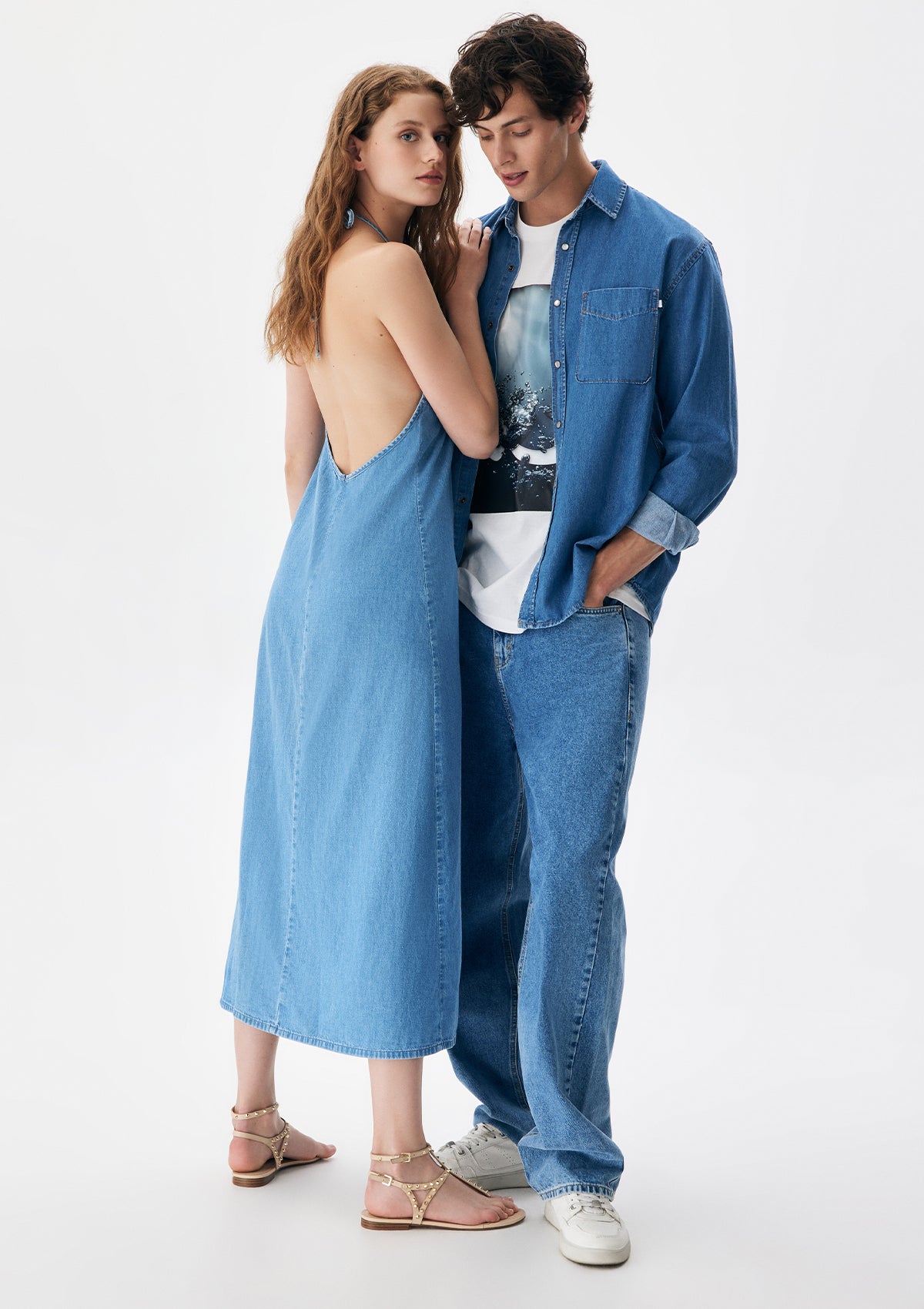 Noya Denim Maxi Dress
