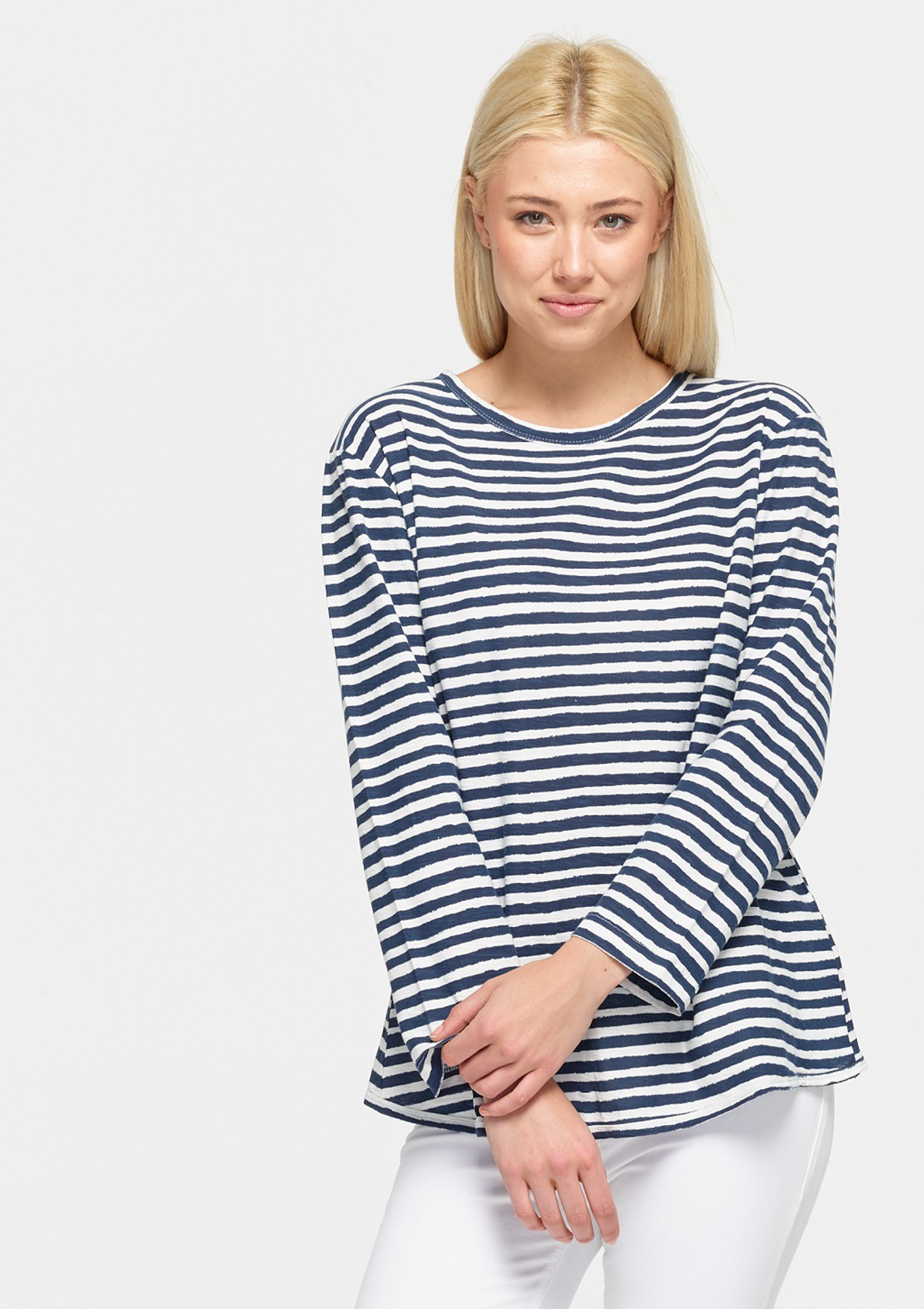 Button Back Stripe Top