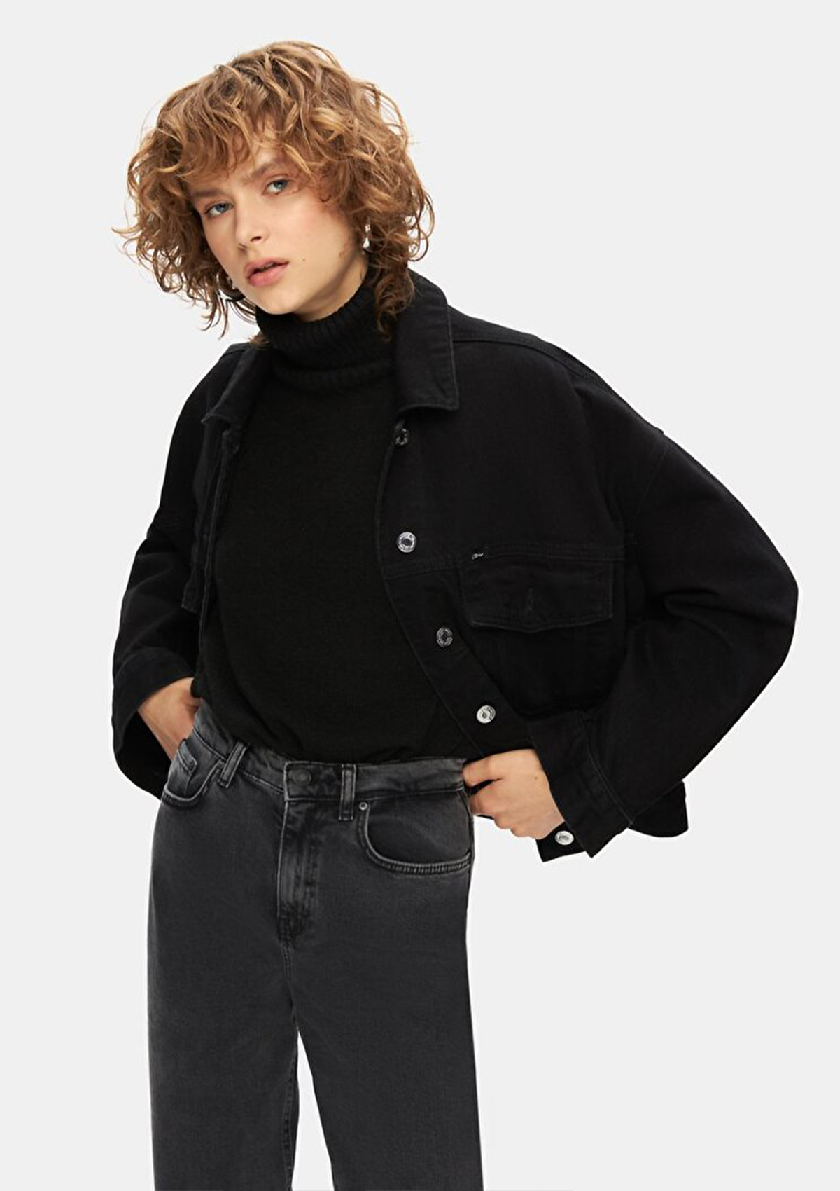 Celia Safe Black Oversized Jacket
