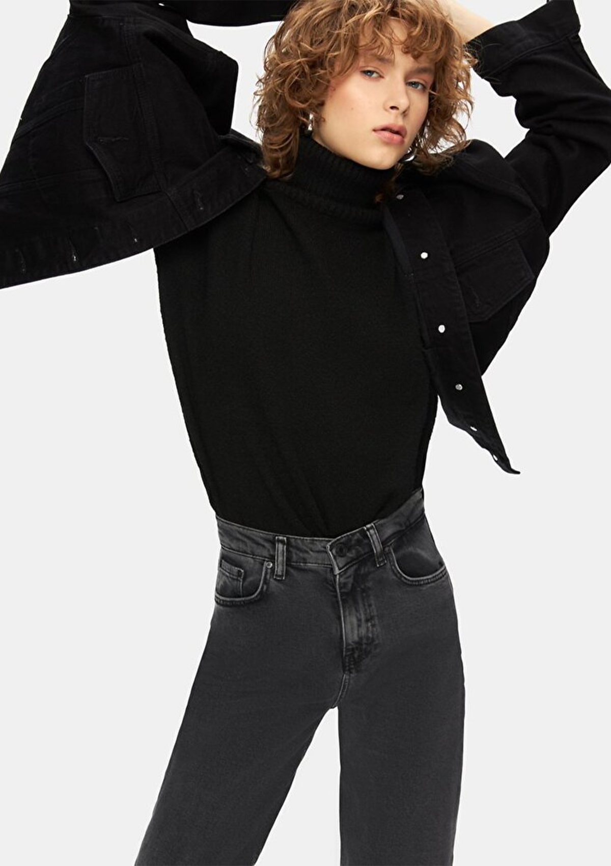 Celia Safe Black Oversized Jacket