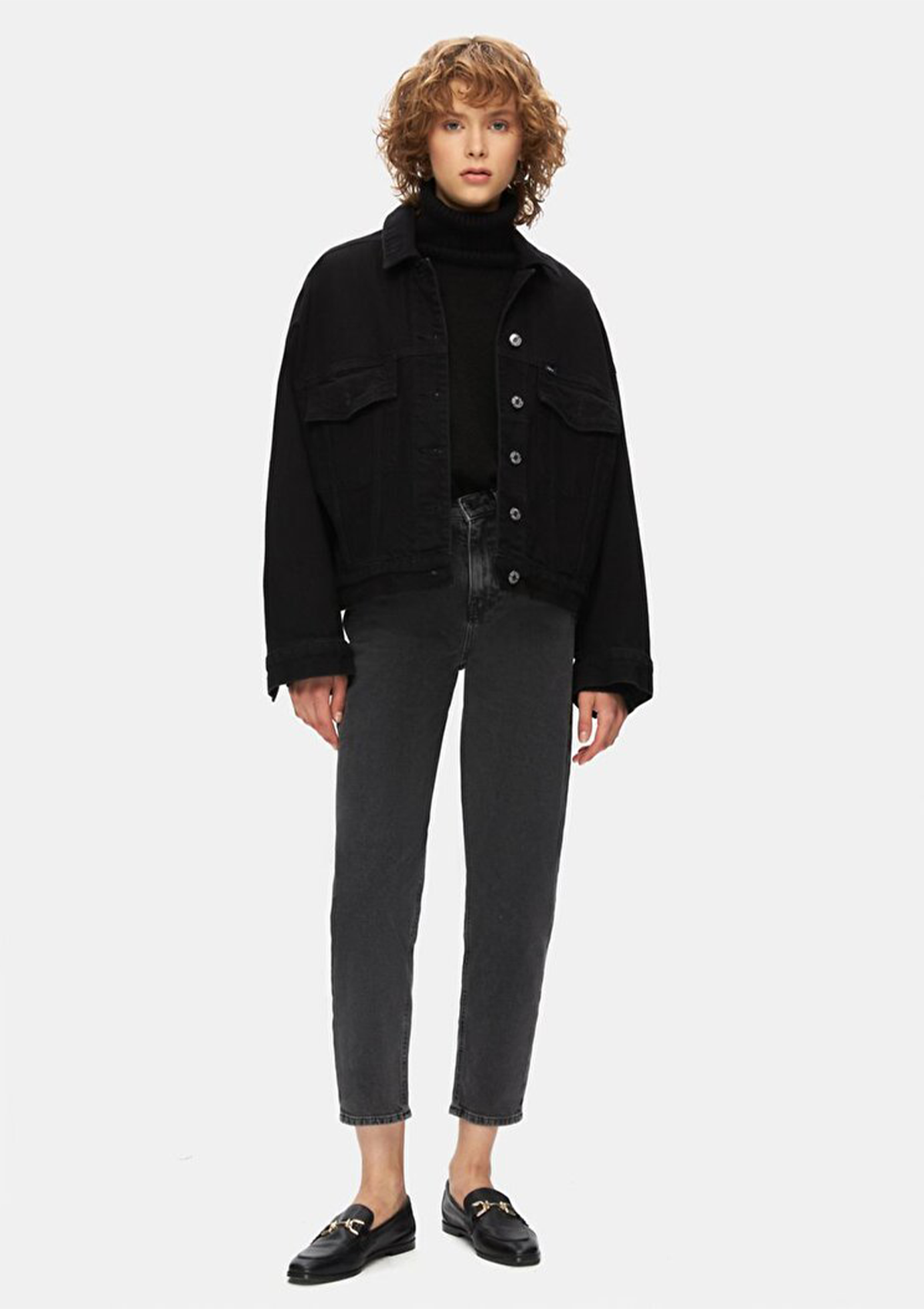 Celia Safe Black Oversized Jacket