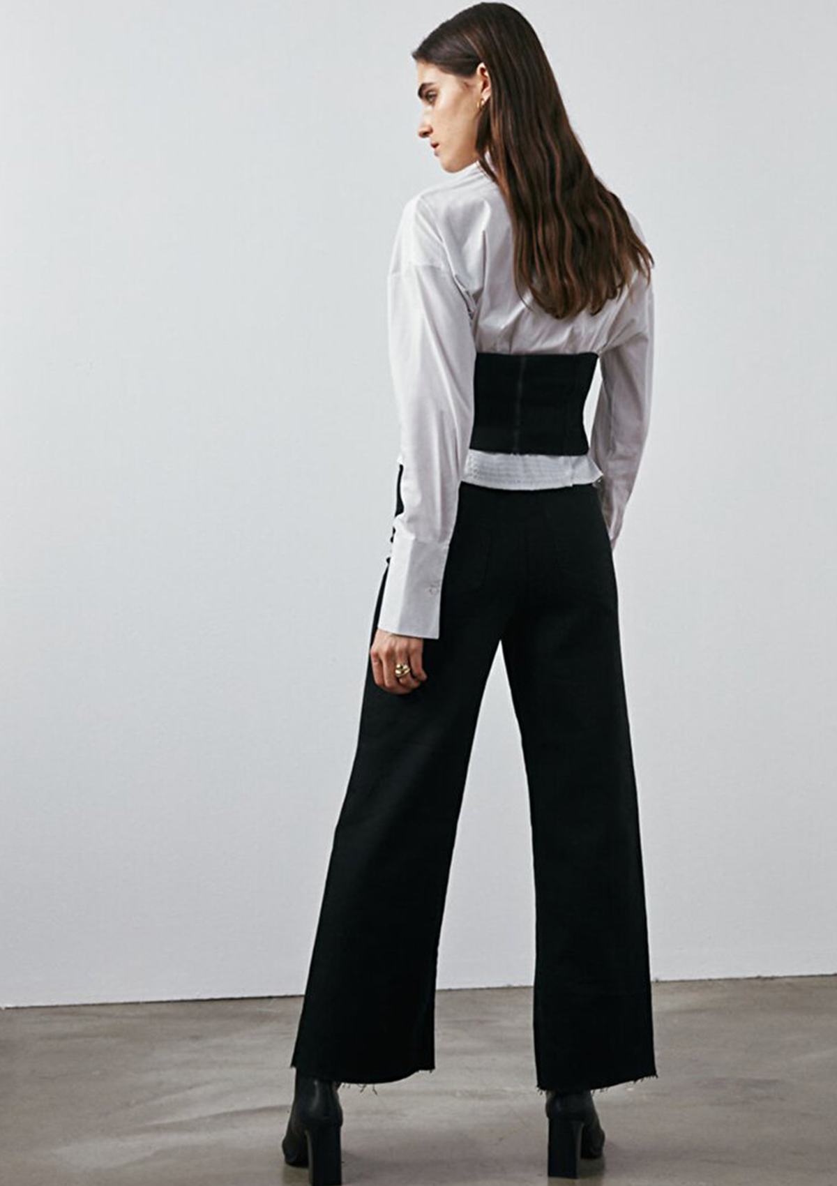 Danelle Black High Rise Wide Leg Jean