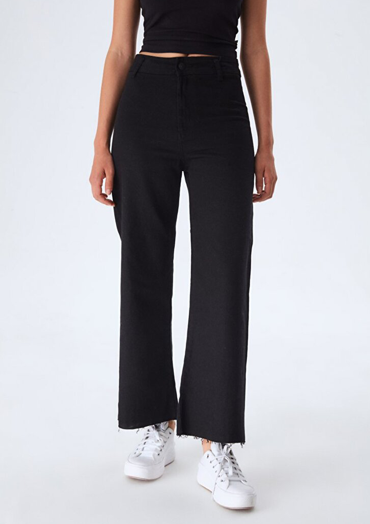 Danelle Black High Rise Wide Leg Jean