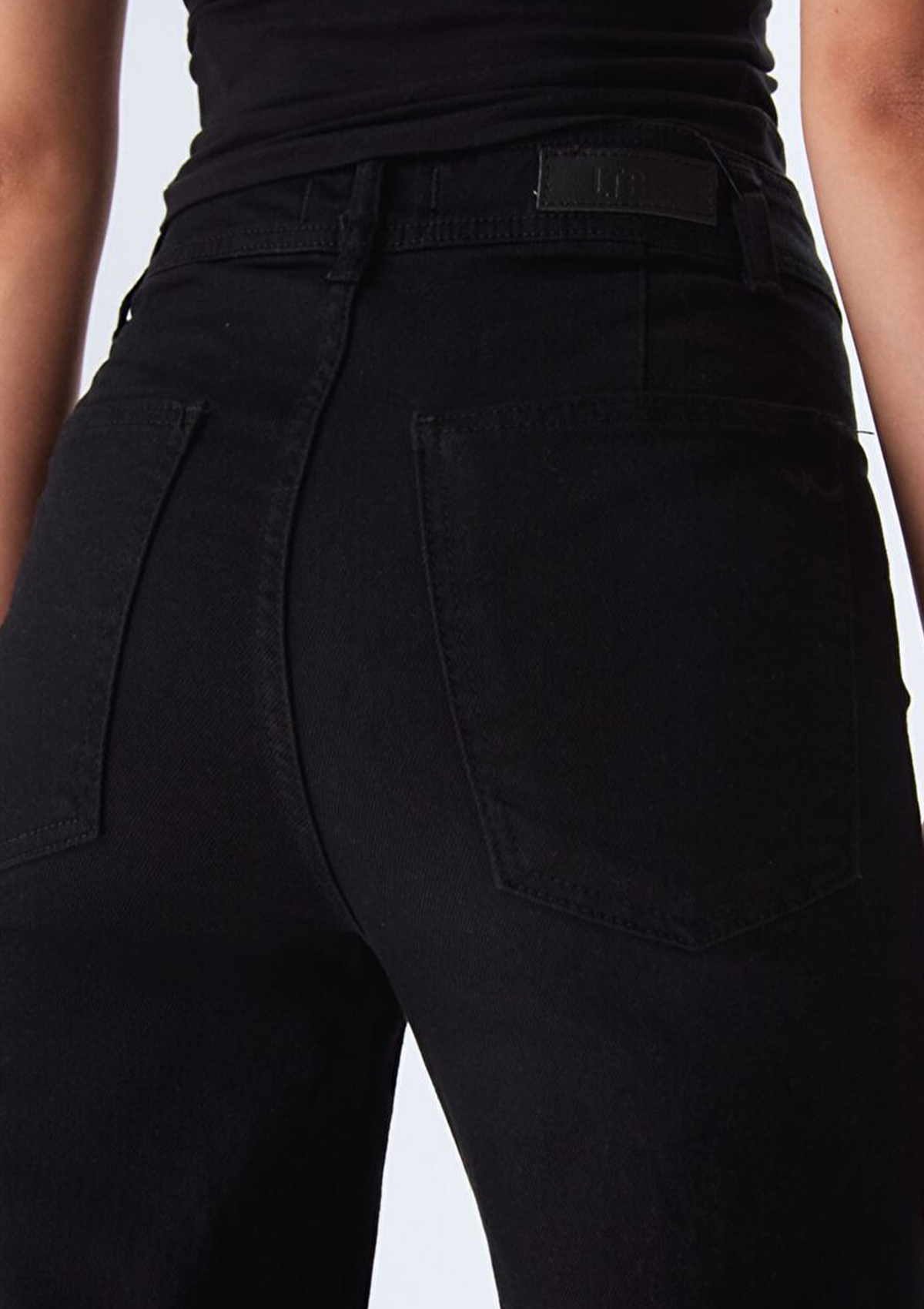 Danelle Black High Rise Wide Leg Jean