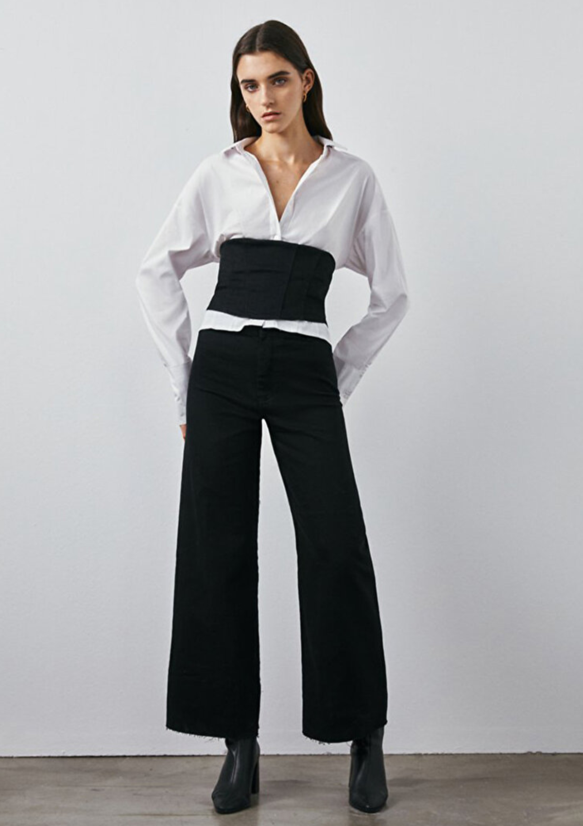 Danelle Black High Rise Wide Leg Jean