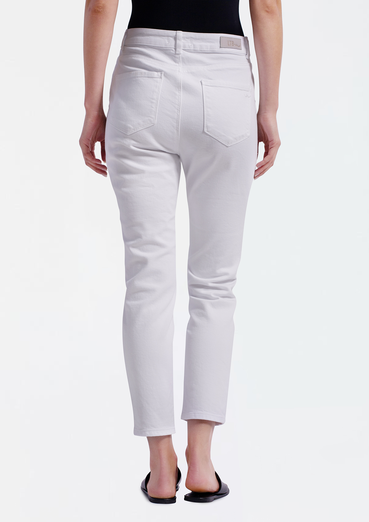 Dores White High Rise Mum Jean