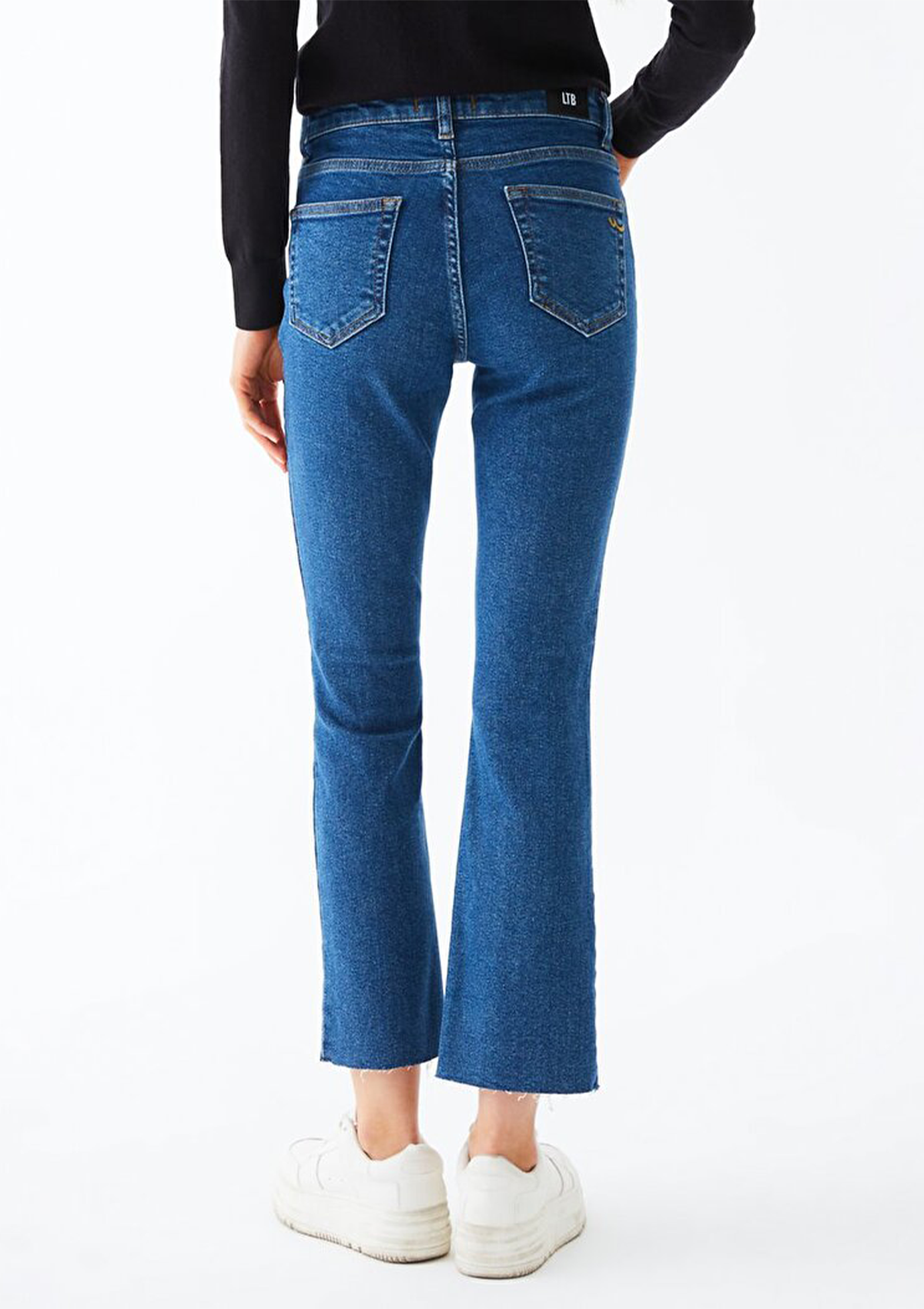 Lynda X Jadores High Rise Cropped Flare Jean