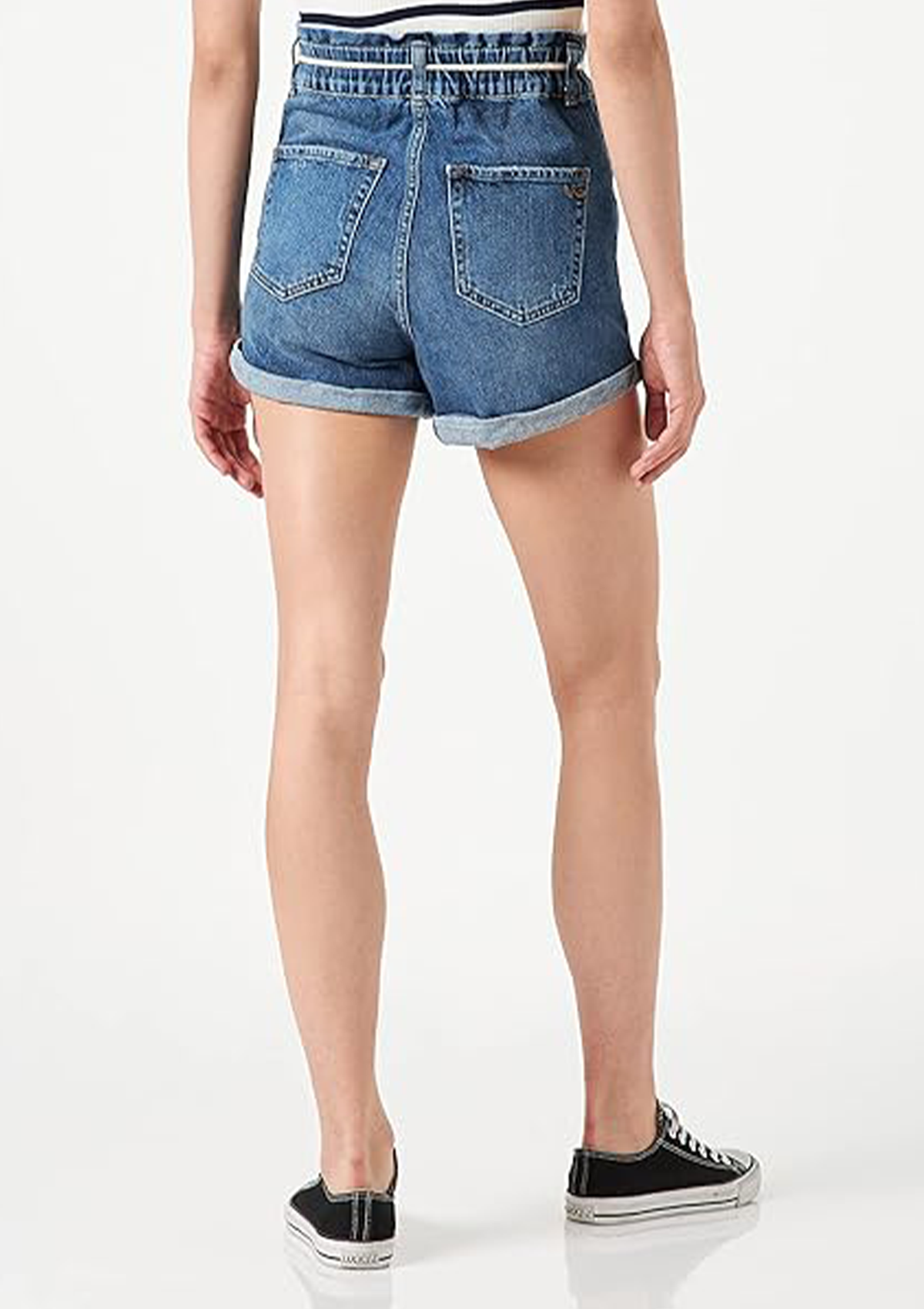LTB Molina Aldona Denim Short — half body back pose on model showing fit and back pocket detailing