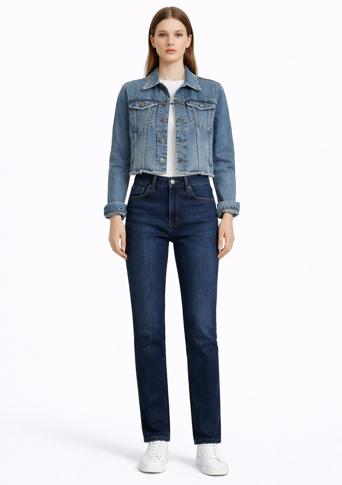 Mira Cropped Denim Jacket