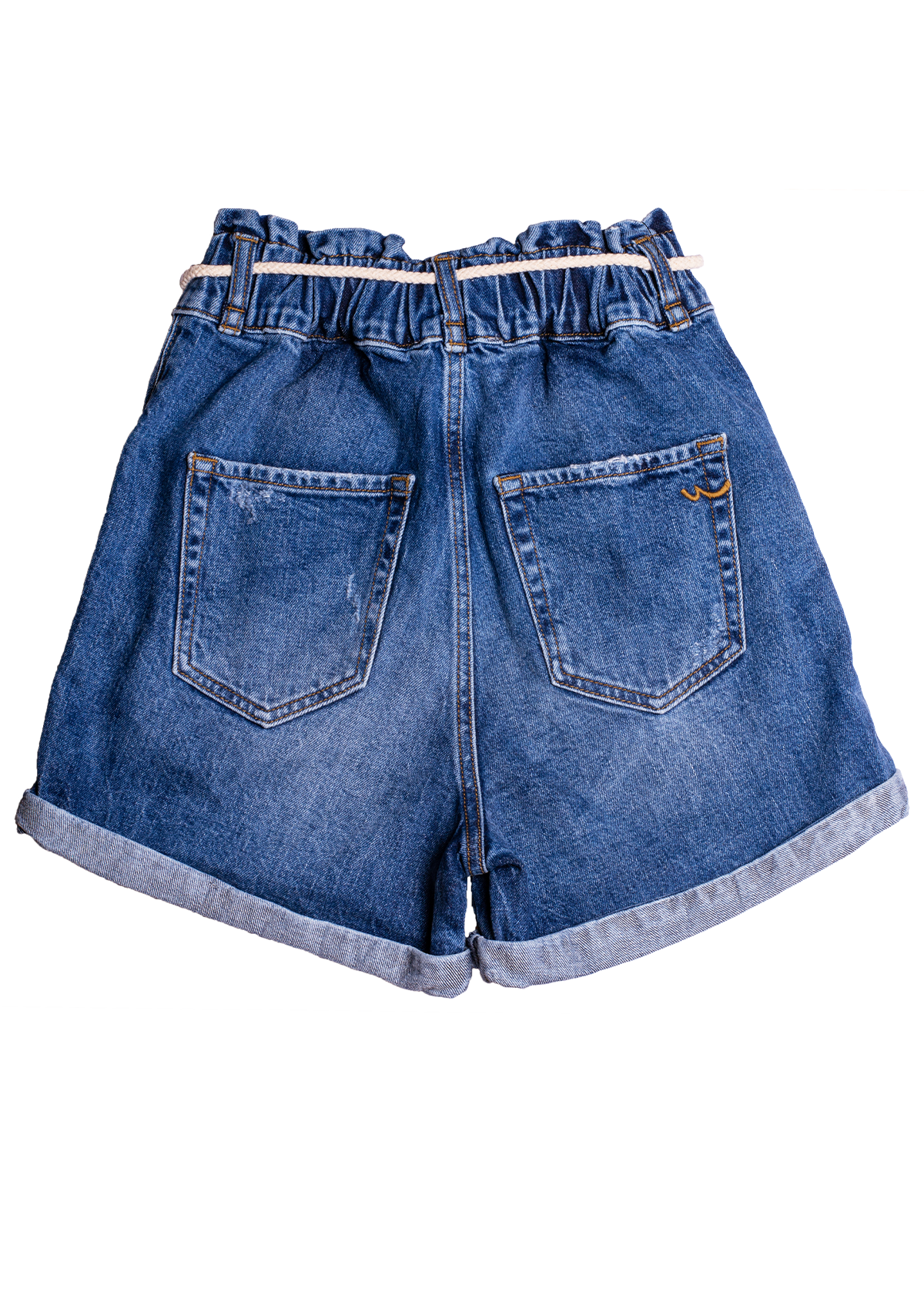 LTB Molina Aldona Denim Short — back flatlay showing denim wash and back pocket detail