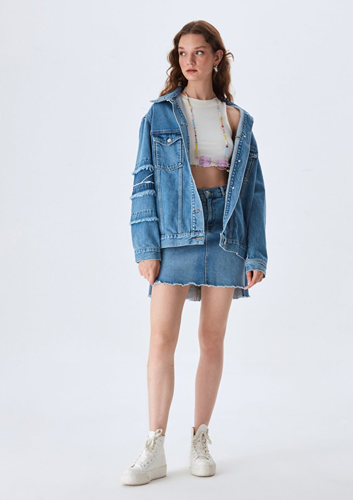 Nara Safe Blue Oversized Jacket