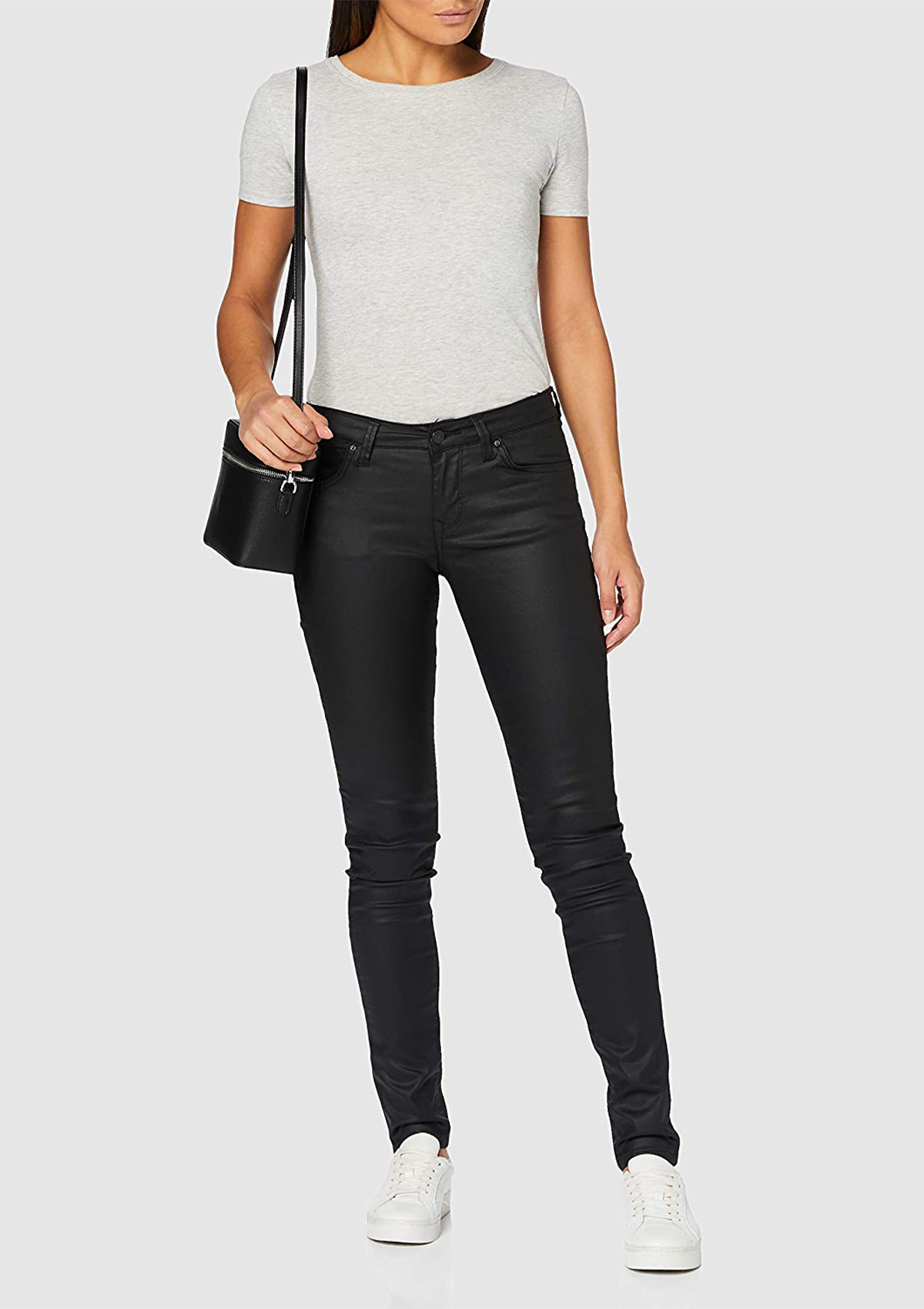 Nicole Night Coated Mid Rise Skinny Jean