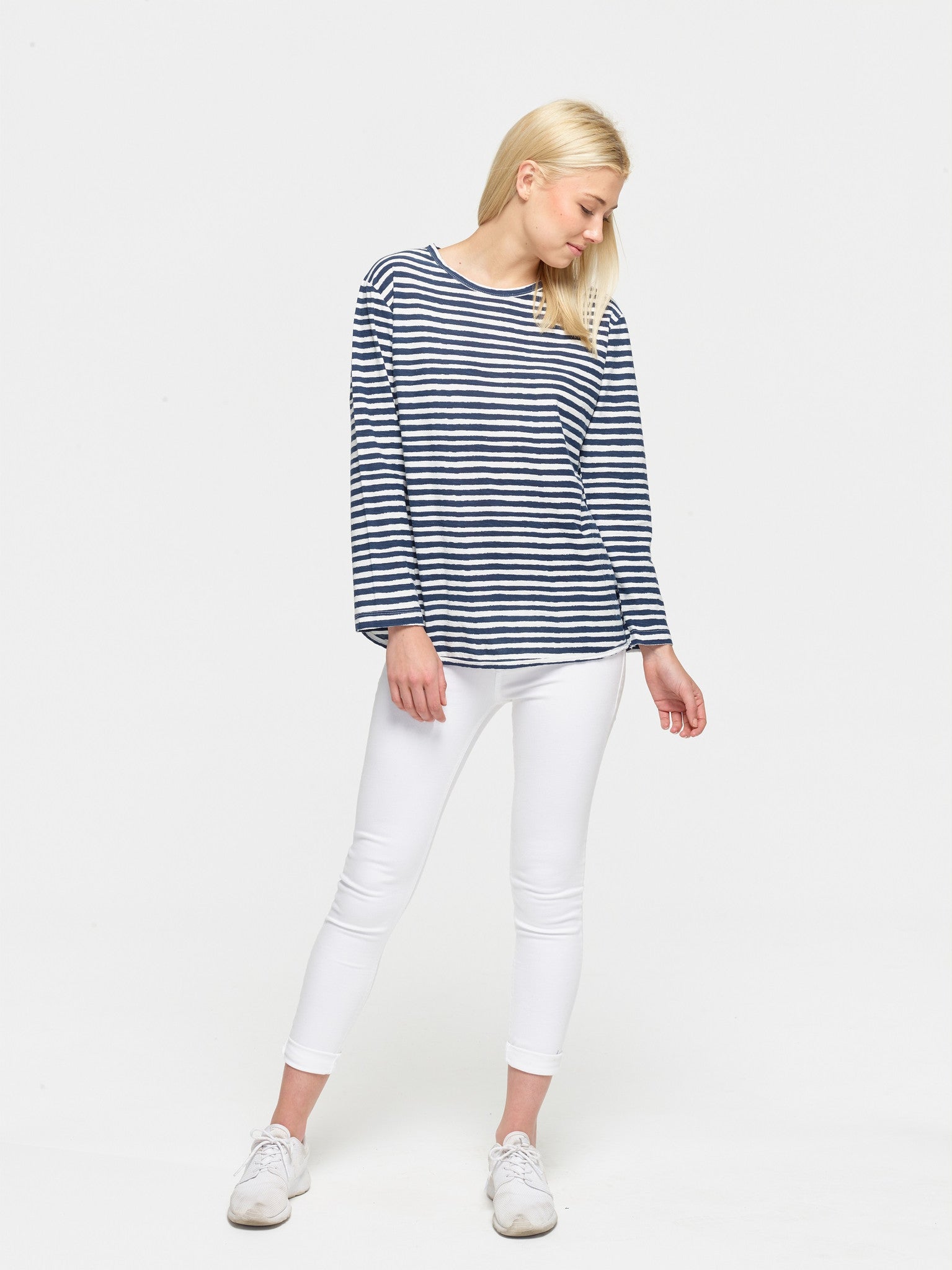 Button Back Stripe Top