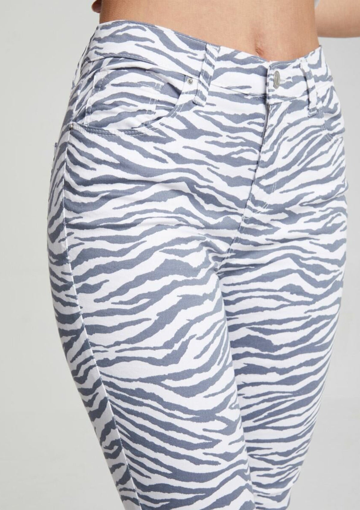 Tanya X Zebra High Rise Skinny Jean