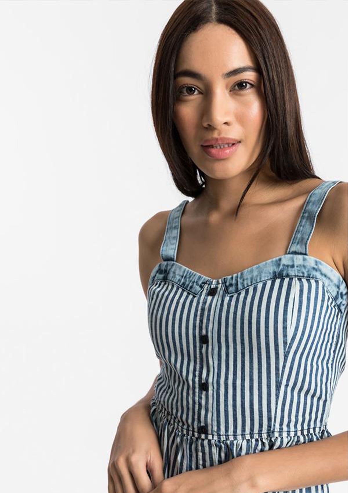 Bridgette Mix Blue Line Dress
