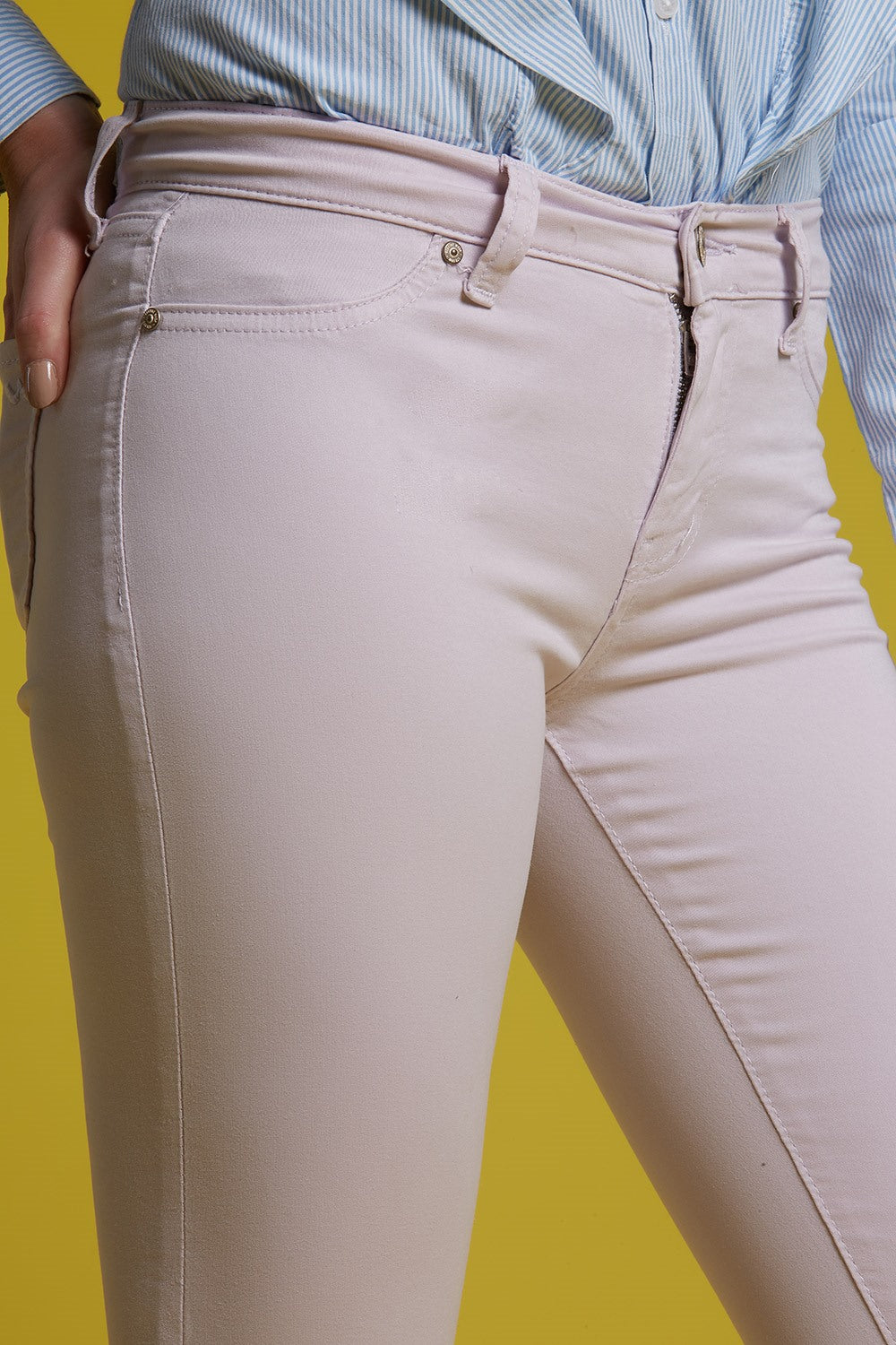 Lonia Orchid Tint Wave Mid Rise Skinny