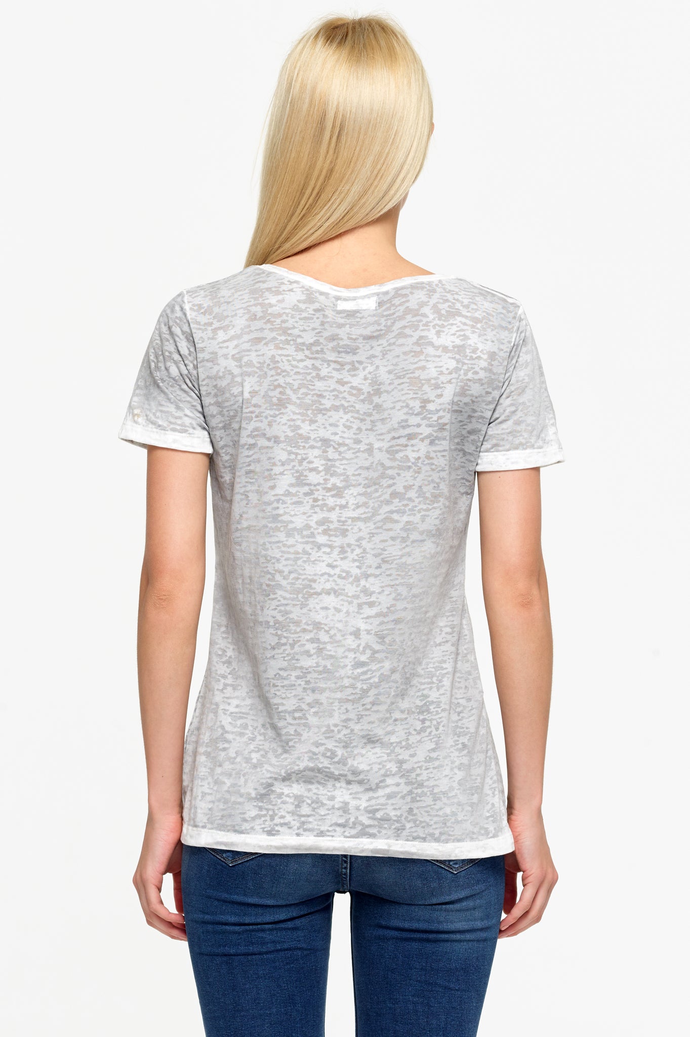Wow Sequin Tee - Grey