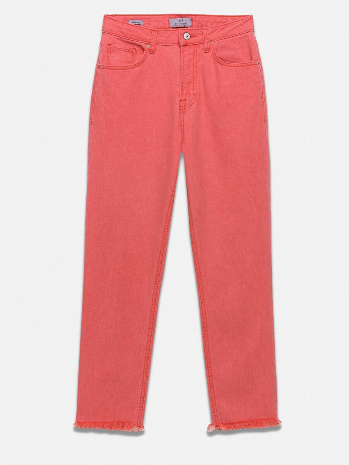 LTB Valena Soft Pinky High Rise Straight Jean — front flatlay of soft pinky high rise straight jean