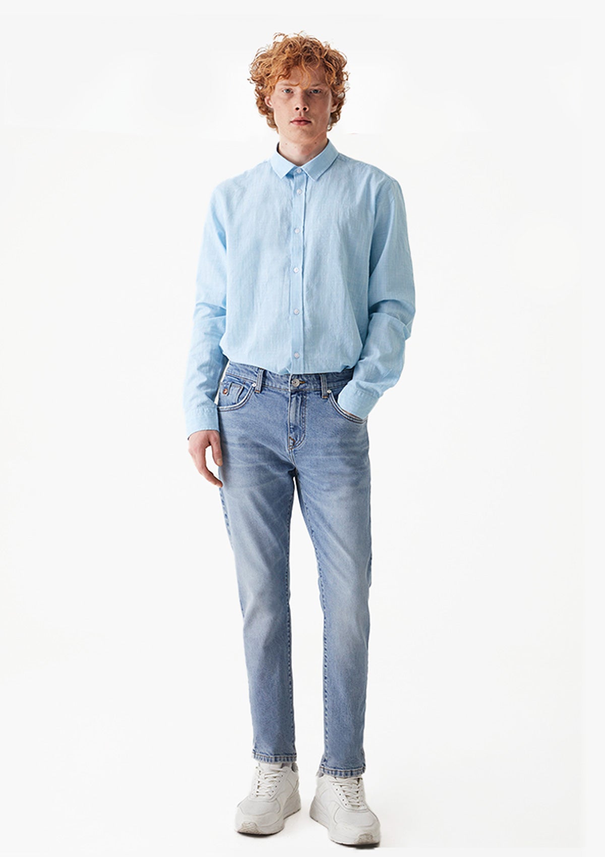 Bench Heren Goffey Slim Fit Jeans Donker Indigo Was