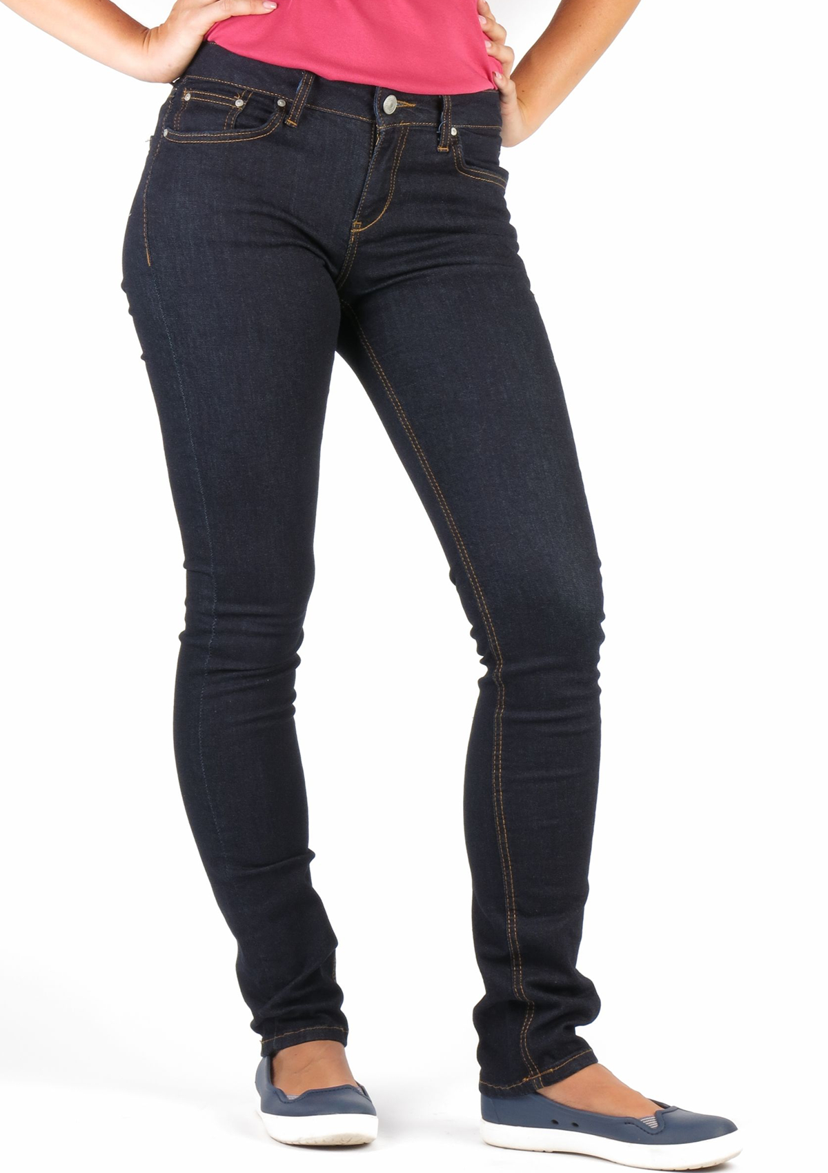 Aspen Y Rinsed Mid Rise Slim Straight Jean