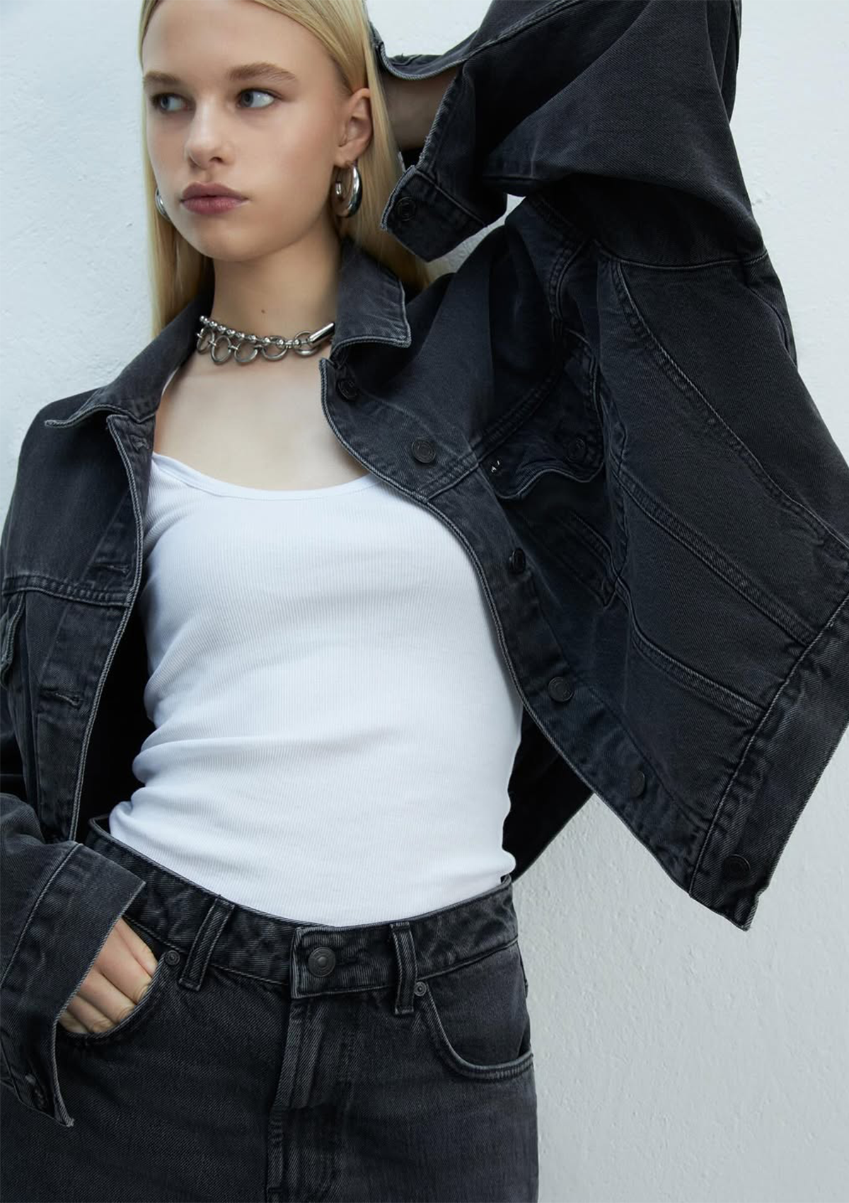 Celia Safe Black Oversized Jacket