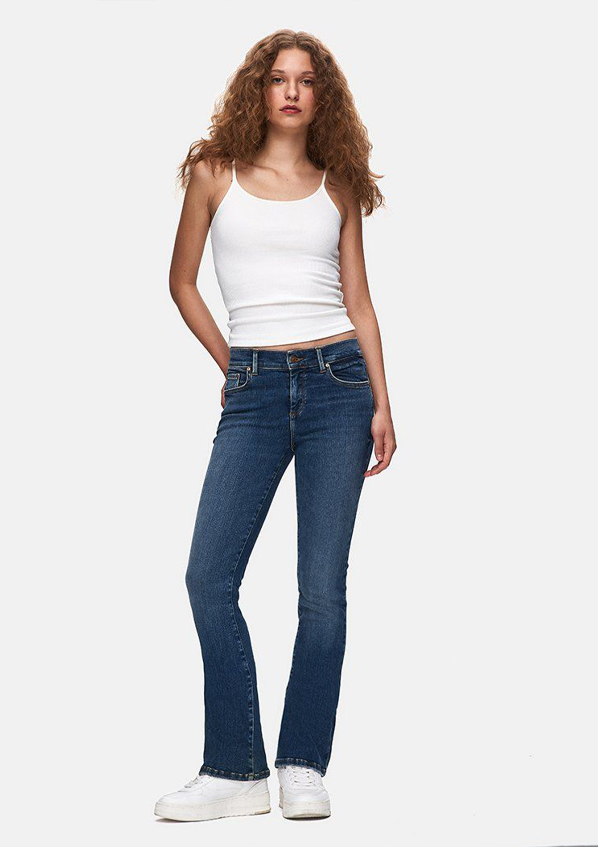Fallon Minnow Mid Rise Flare Jean