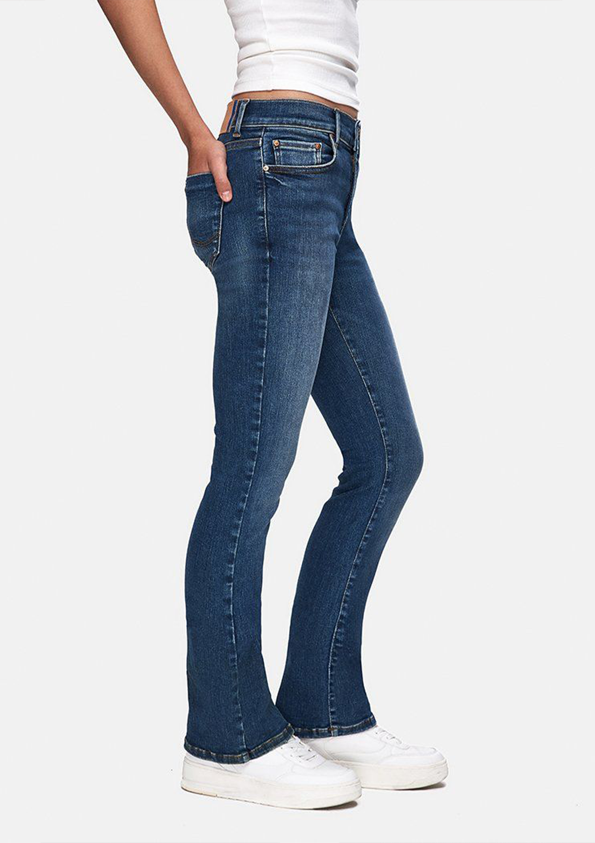 Fallon Minnow Mid Rise Flare Jean