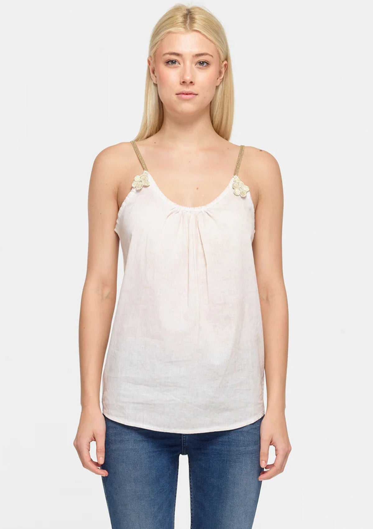 Linen Bloom Top