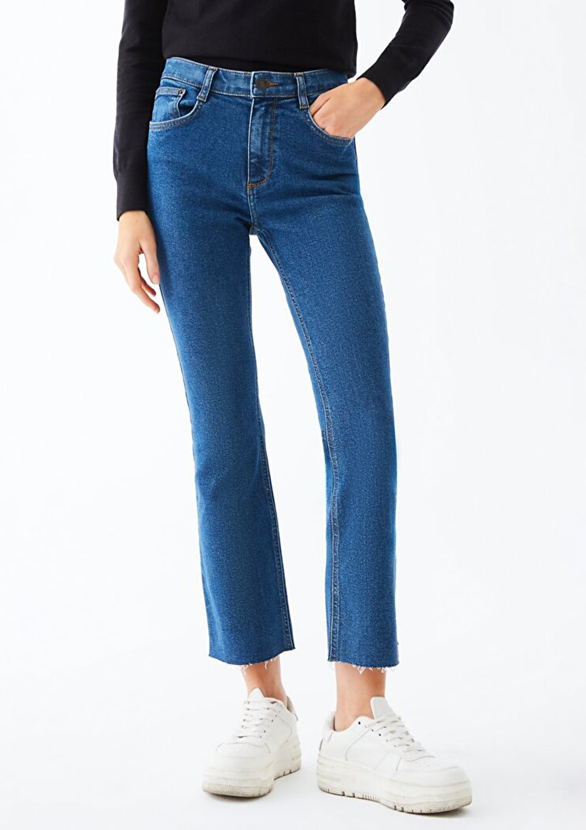Lynda X Jadores High Rise Cropped Flare Jean