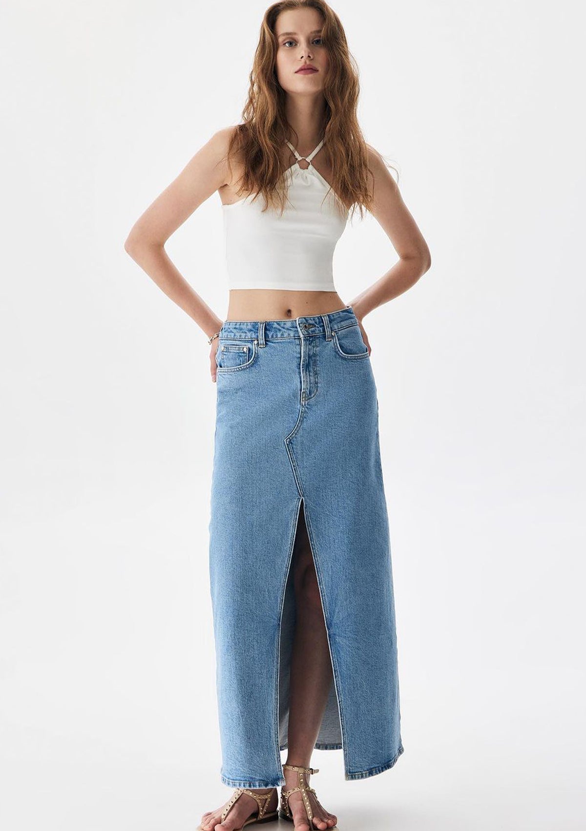 Mimosa Sweet Ice  Jean Skirt