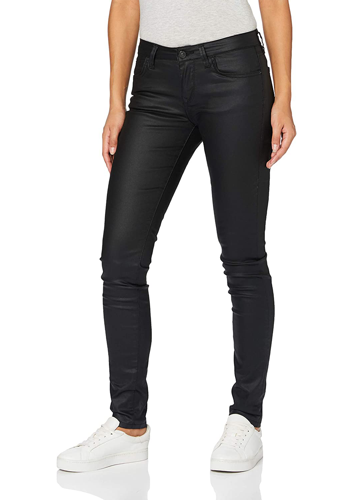 Nicole Night Coated Mid Rise Skinny Jean