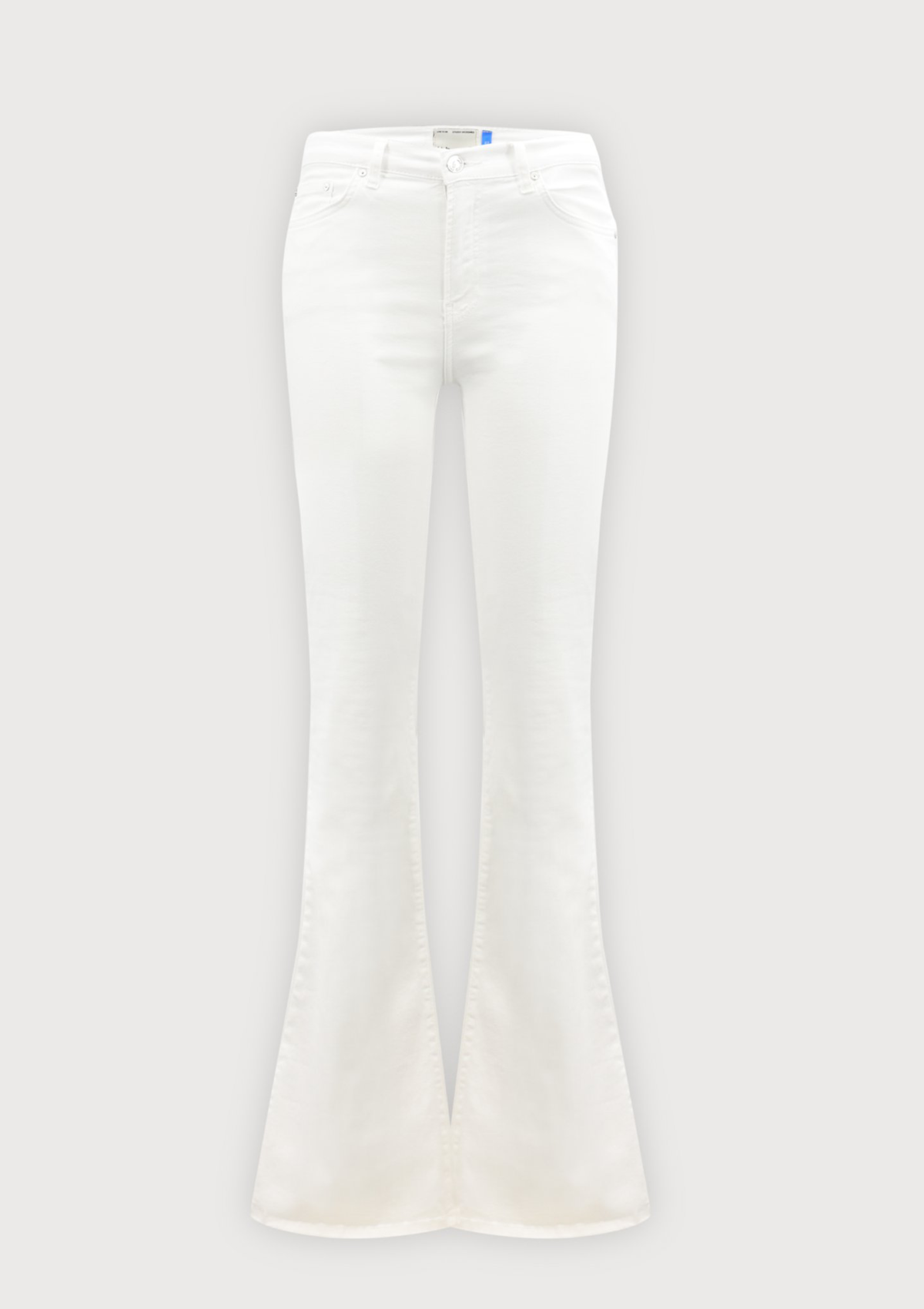 Noelia White High Rise Flare Jean