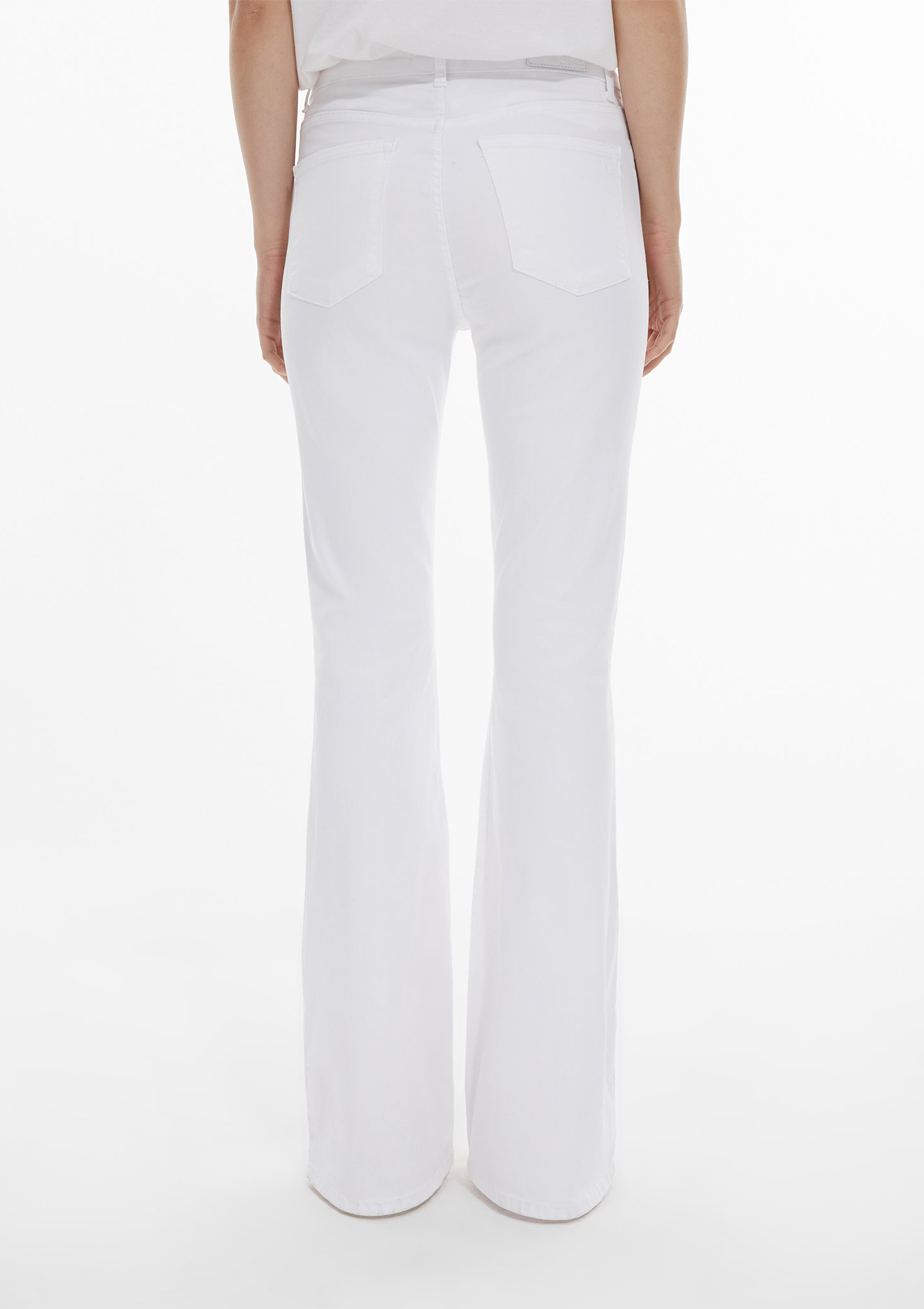 Noelia White High Rise Flare Jean