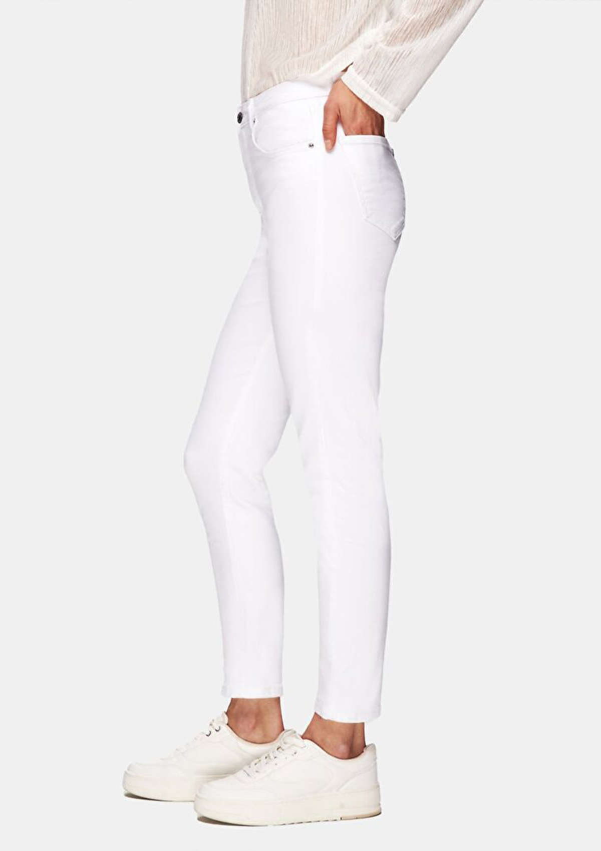 Ronna X White High Rise Slim Jean