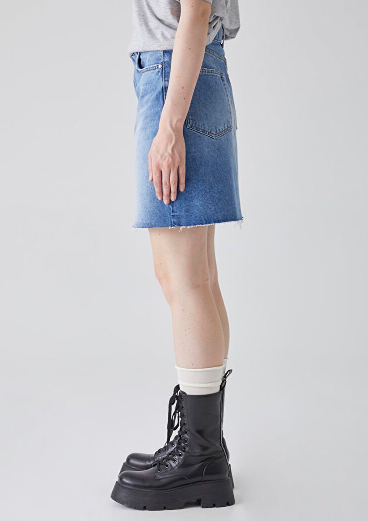 Serissa Birdie Safe High Waist Mini Jean Skirt