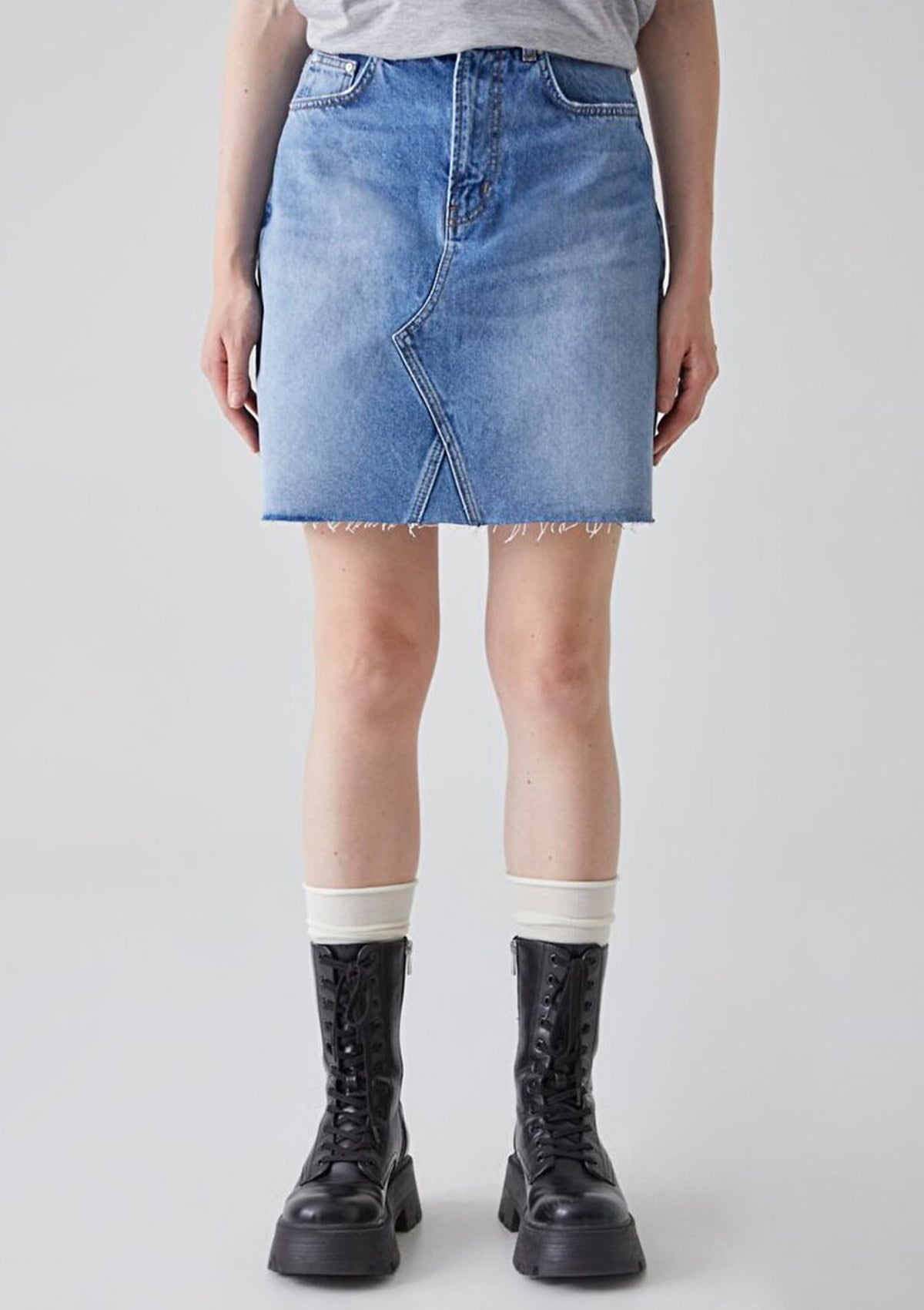 Serissa Birdie Safe High Waist Mini Jean Skirt