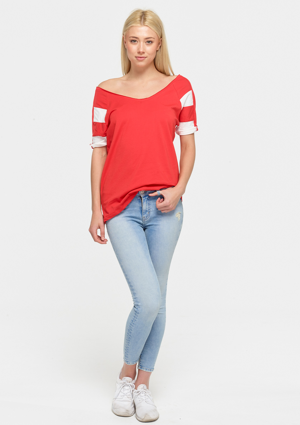 Stripe Sleeve T-Shirt