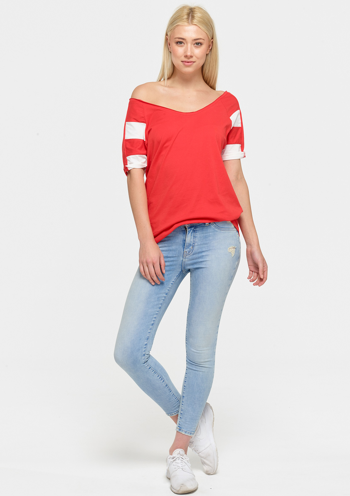 Stripe Sleeve T-Shirt