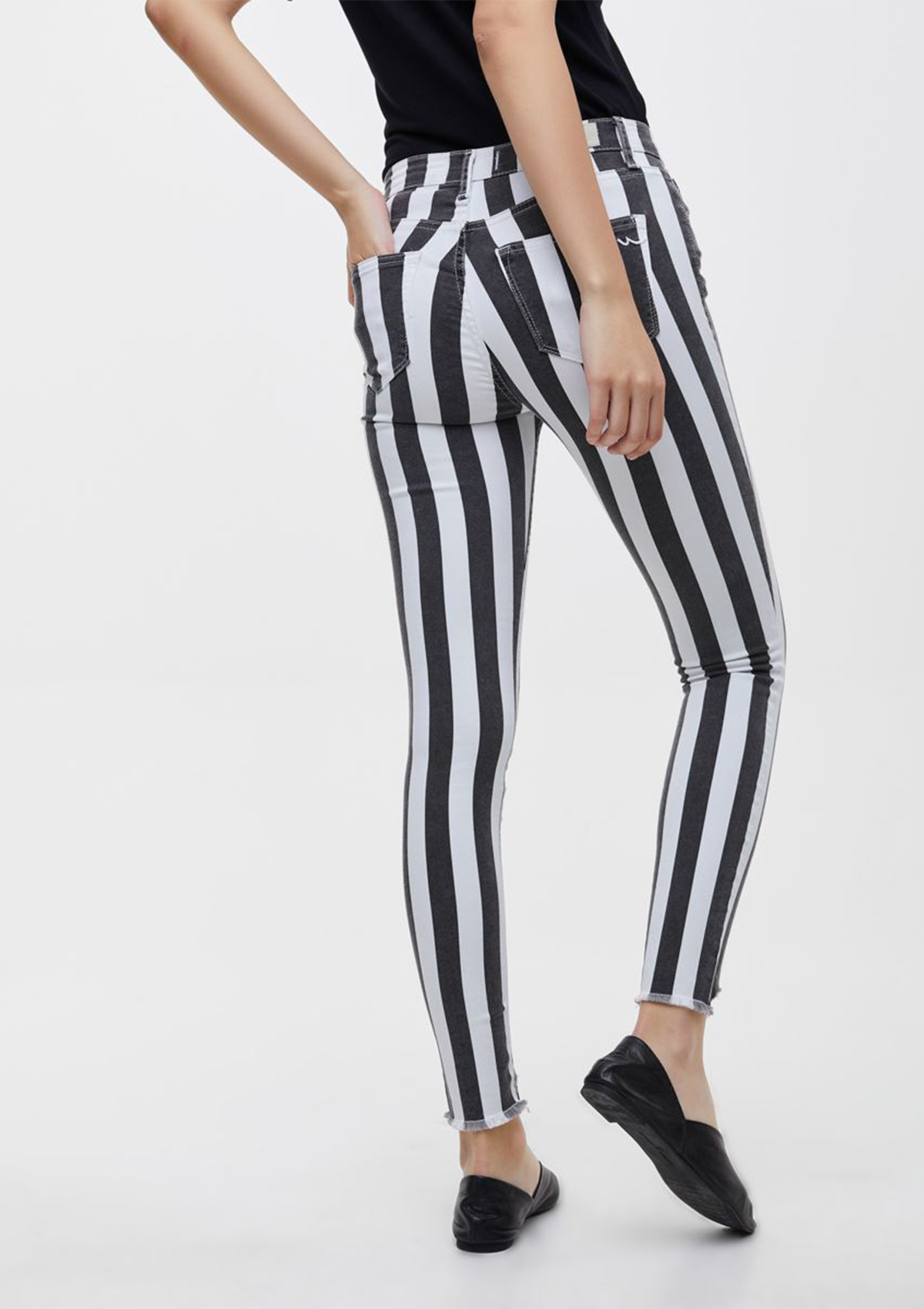 Tanya Stripe High Rise Skinny Jean