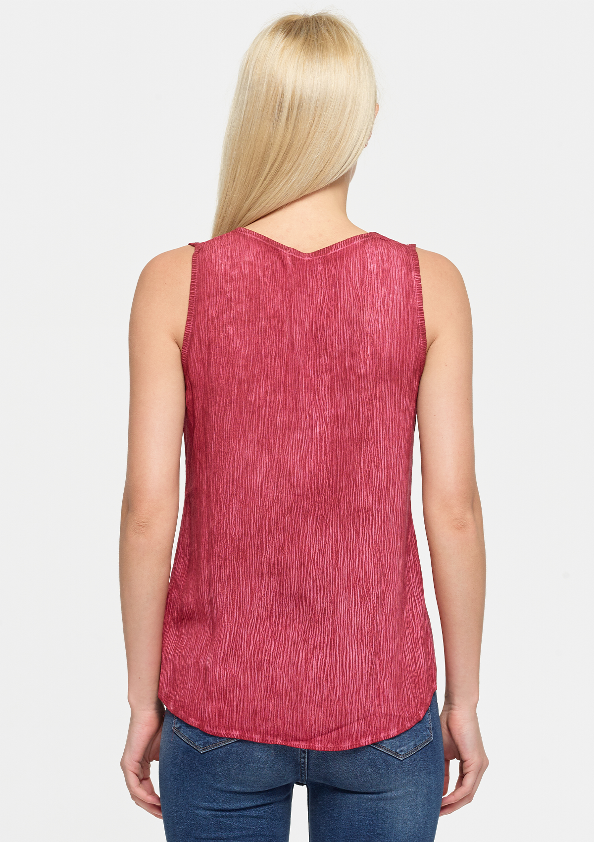 Wine Sequin Cotton Top