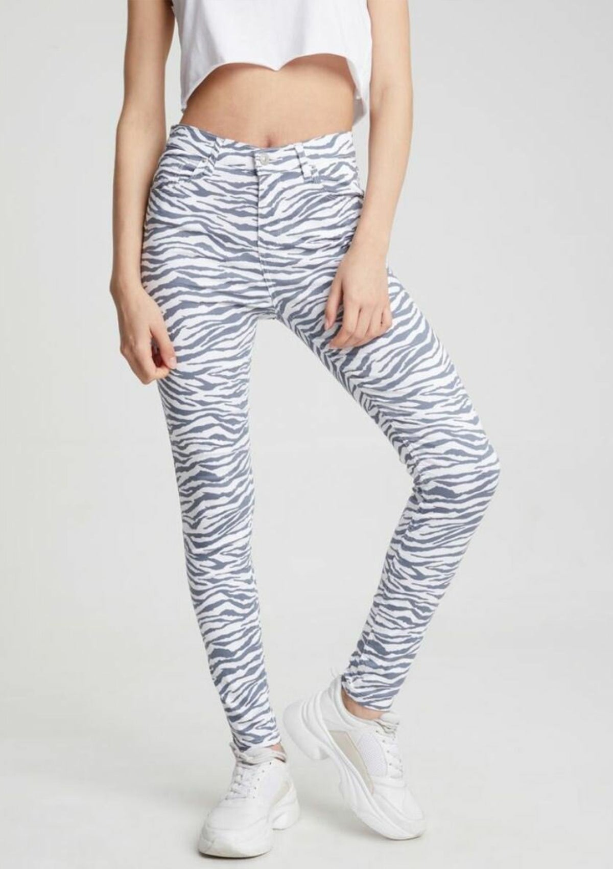 Tanya X Zebra High Rise Skinny Jean