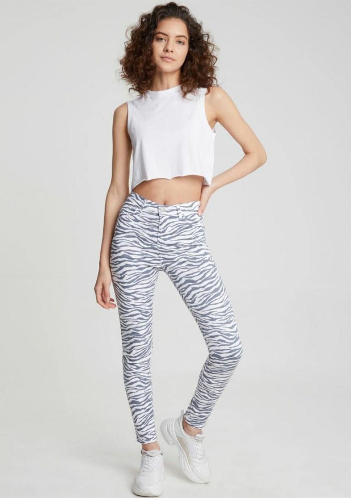 Tanya X Zebra High Rise Skinny Jean