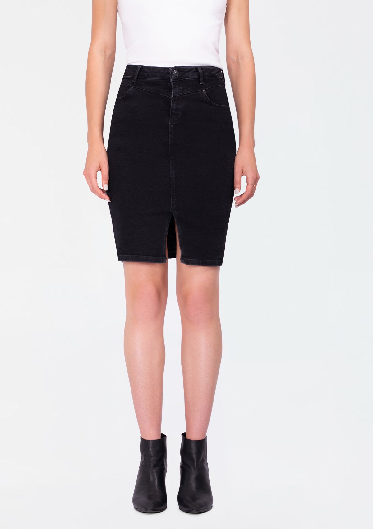 Rosaleen Black Denim Skirt